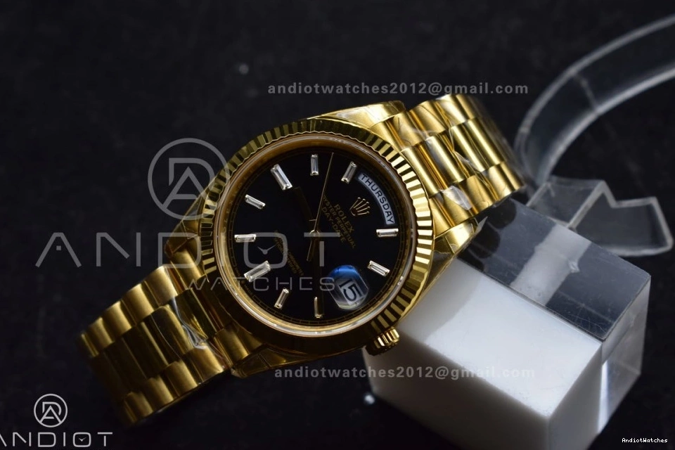 40 Edition VR3255 Dial Weight) Day THBF YG 660 Date (Gain Crystal Bracelet on Best President RelaxedFit 228238 1:1 Black 0727